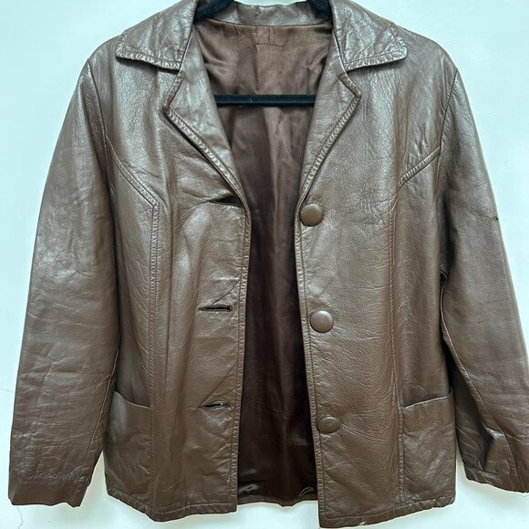 Vintage Brown Leather Jacket - Picture 7 of 7